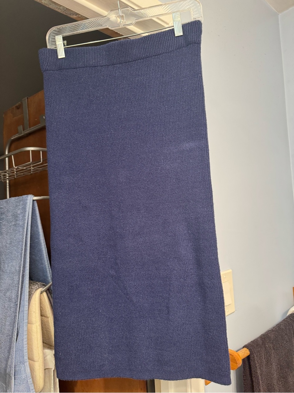 Navy blue sweater skirt-Maxi Length-size Medium